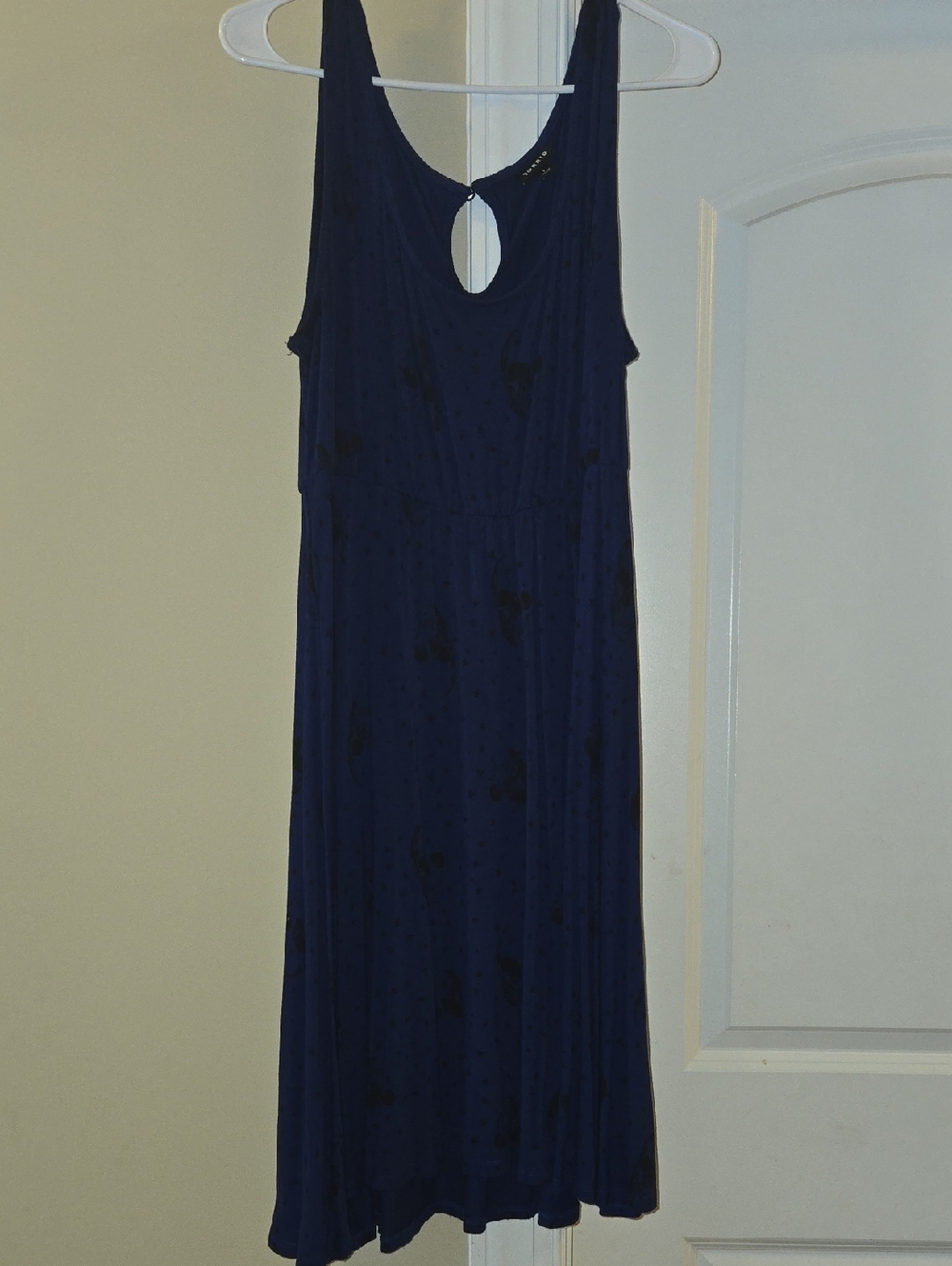 torrid Navy Skull Sleeveless Midi Dress with Keyhole Back